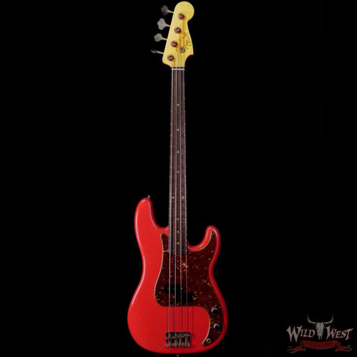 Fender Custom Shop Pino Palladino Signature Precision Bass P-Bass Rosewood Fingerboard Relic Fiesta Red over Desert Sand - Image 3