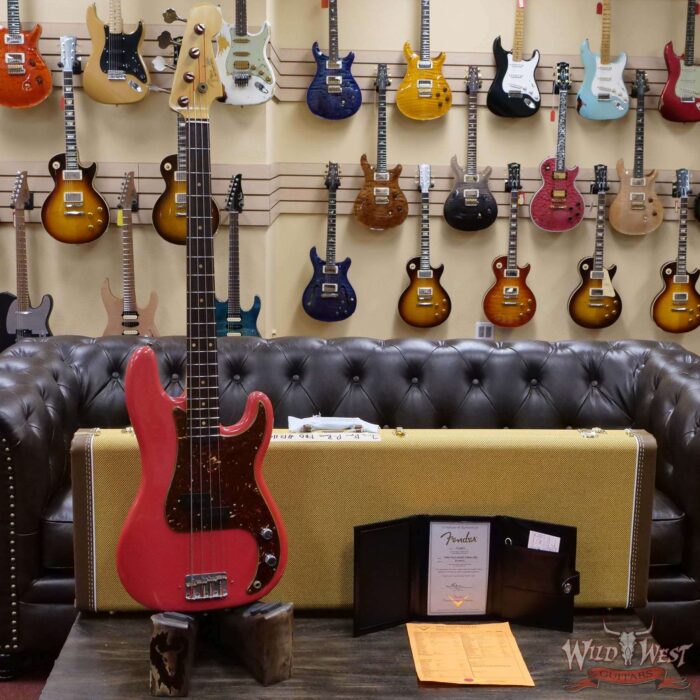 Fender Custom Shop Pino Palladino Signature Precision Bass P-Bass Rosewood Fingerboard Relic Fiesta Red over Desert Sand - Image 6