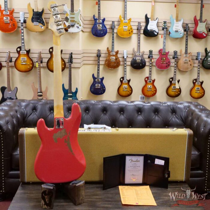 Fender Custom Shop Pino Palladino Signature Precision Bass P-Bass Rosewood Fingerboard Relic Fiesta Red over Desert Sand - Image 9