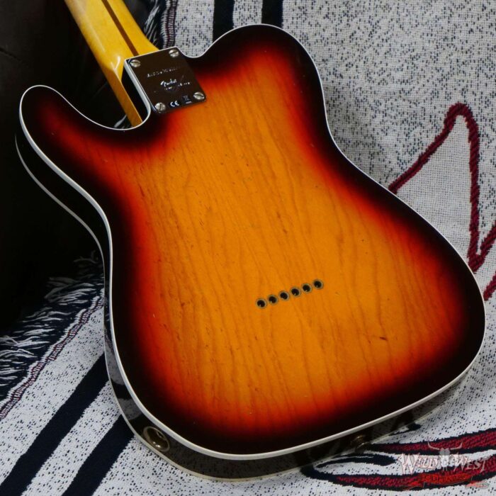 Fender Custom Shop Limited Edition 50s Twisted Telecaster Custom Flame Maple Neck Journeyman Relic Chocolate 3-Color Sunburst - Image 12