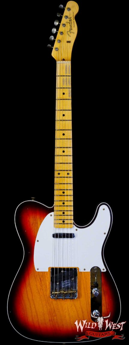 Fender Custom Shop Limited Edition 50s Twisted Telecaster Custom Flame Maple Neck Journeyman Relic Chocolate 3-Color Sunburst