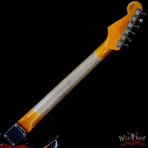 Fender Custom Shop Wild West Black Lightning Stratocaster HSS Floyd Rose Maple Board 22 Frets Heavy Relic Candy Tangerine - Image 5