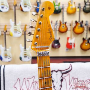 Fender Custom Shop Wild West Black Lightning Stratocaster HSS Floyd Rose Maple Board 22 Frets Heavy Relic Candy Tangerine - Image 7
