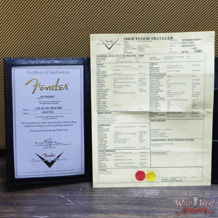 Fender Custom Shop Limited Edition 1951 Telecaster HS Relic Aged Nocaster Blonde - Image 13