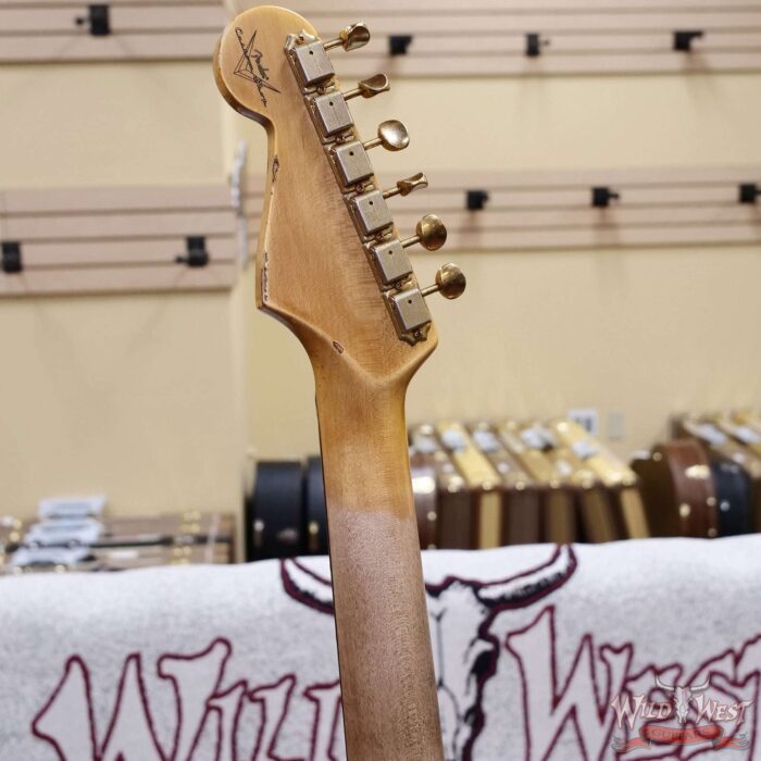 Fender Custom Shop Wild West Guitars 25th Anniversary 1960 Stratocaster Madagascar Rosewood Fretboard Heavy Relic Lake Placid Blue 7.35 LBS - Image 11
