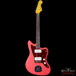 Fender Custom Shop Time Machine 1962 Jazzmaster Hand-Wound Journeyman Relic Super Faded Aged Fiesta Red - Image 3