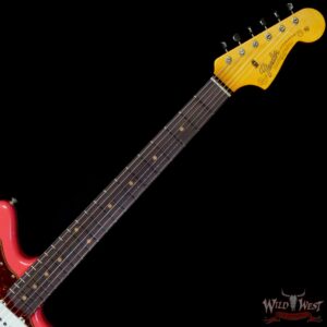 Fender Custom Shop Time Machine 1962 Jazzmaster Hand-Wound Journeyman Relic Super Faded Aged Fiesta Red - Image 4