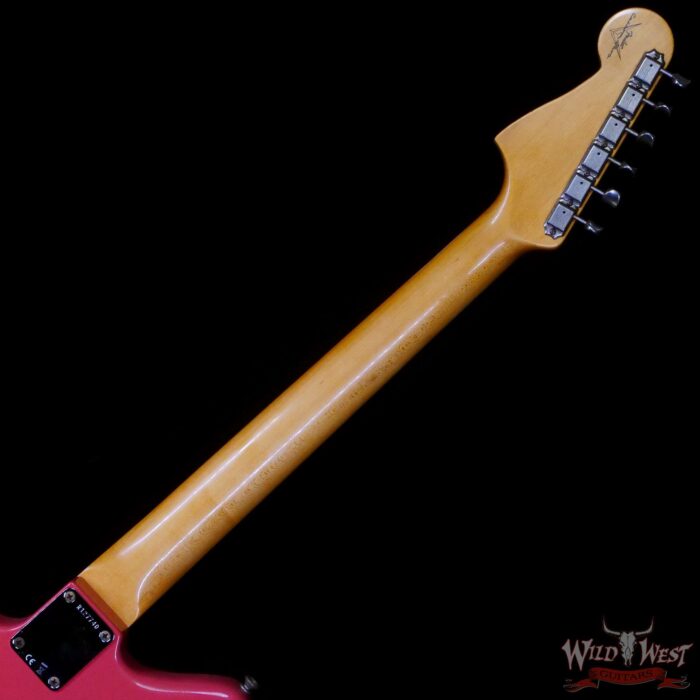 Fender Custom Shop Time Machine 1962 Jazzmaster Hand-Wound Journeyman Relic Super Faded Aged Fiesta Red - Image 5