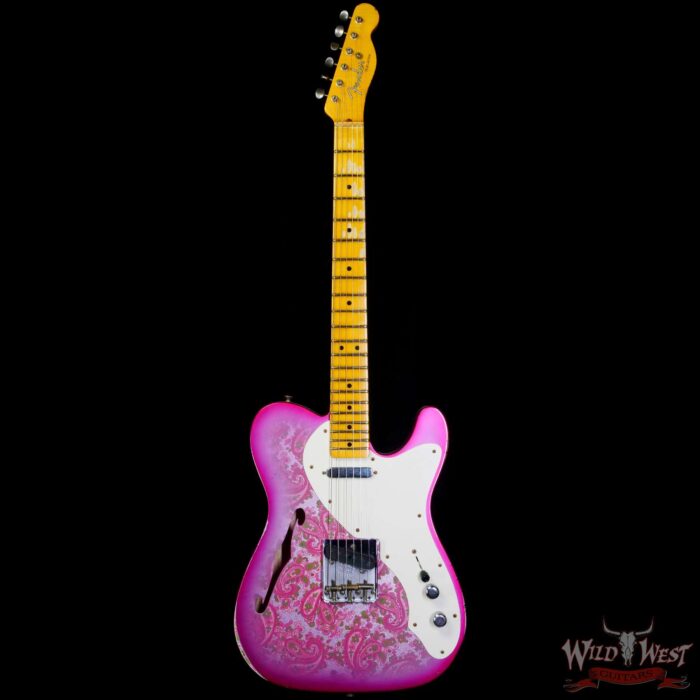Fender Custom Shop Limited Edition 50’s Thinline Telecaster Relic Pink Paisley 6.20 LBS - Image 3