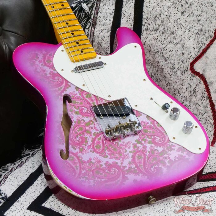Fender Custom Shop Limited Edition 50’s Thinline Telecaster Relic Pink Paisley 6.20 LBS - Image 9