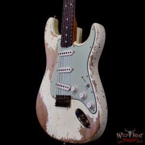 Fender Custom Shop Wild West Guitars 25th Anniversary 1960 Stratocaster Hardtail Madagascar Rosewood Fretboard Heavy Relic Vinatge White 6.95 LBS - Image 2