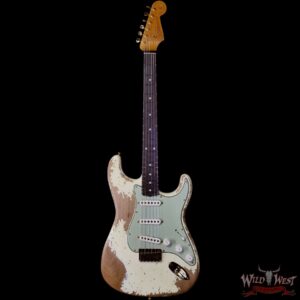 Fender Custom Shop Wild West Guitars 25th Anniversary 1960 Stratocaster Hardtail Madagascar Rosewood Fretboard Heavy Relic Vinatge White 6.95 LBS - Image 3