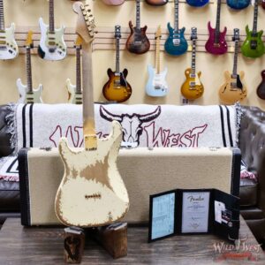 Fender Custom Shop Wild West Guitars 25th Anniversary 1960 Stratocaster Hardtail Madagascar Rosewood Fretboard Heavy Relic Vinatge White 6.95 LBS - Image 10