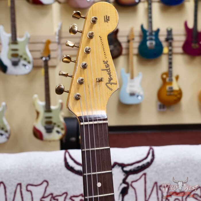 Fender Custom Shop Wild West Guitars 25th Anniversary 1960 Stratocaster Hardtail Madagascar Rosewood Fretboard Heavy Relic Black 7.15 LBS - Image 7