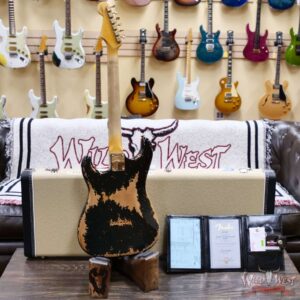 Fender Custom Shop Wild West Guitars 25th Anniversary 1960 Stratocaster Hardtail Madagascar Rosewood Fretboard Heavy Relic Black 7.15 LBS - Image 10