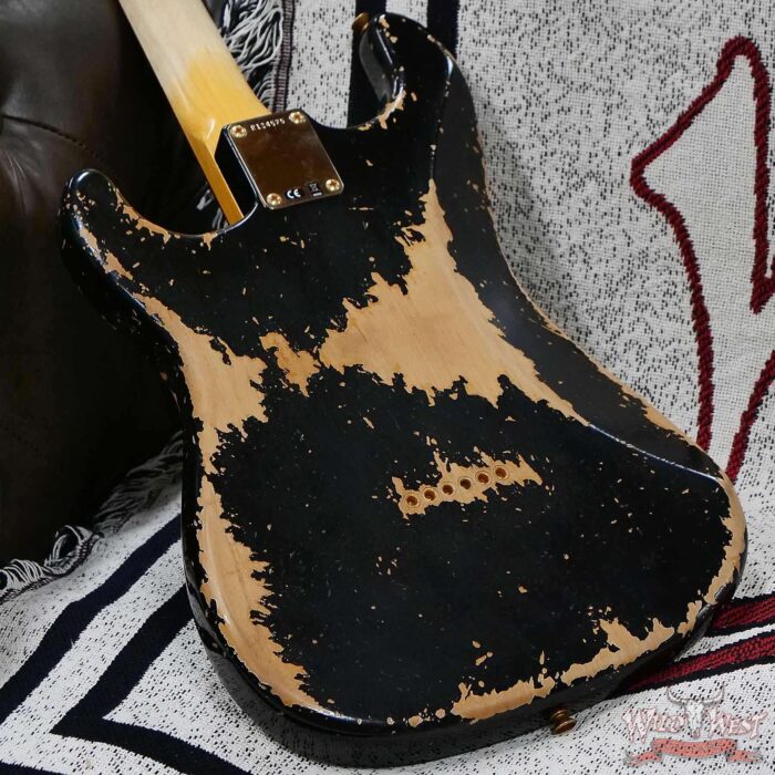 Fender Custom Shop Wild West Guitars 25th Anniversary 1960 Stratocaster Hardtail Madagascar Rosewood Fretboard Heavy Relic Black 7.15 LBS - Image 12
