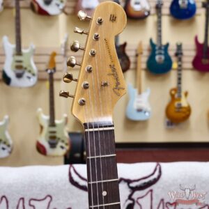 Fender Custom Shop Wild West Guitars 25th Anniversary 1960 Stratocaster Hardtail Madagascar Rosewood Fretboard Heavy Relic Fiesta Red 7.05 LBS - Image 7