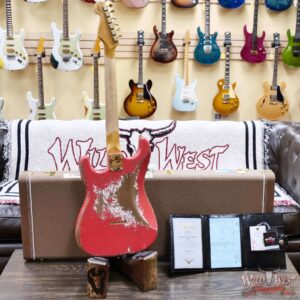 Fender Custom Shop Wild West Guitars 25th Anniversary 1960 Stratocaster Hardtail Madagascar Rosewood Fretboard Heavy Relic Fiesta Red 7.05 LBS - Image 10