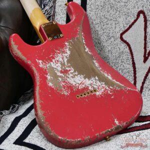 Fender Custom Shop Wild West Guitars 25th Anniversary 1960 Stratocaster Hardtail Madagascar Rosewood Fretboard Heavy Relic Fiesta Red 7.05 LBS - Image 12