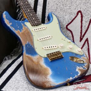Fender Custom Shop Wild West Guitars 25th Anniversary 1960 Stratocaster Hardtail Madagascar Rosewood Fretboard Heavy Relic Lake Placid Blue 7.15 LBS - Image 8
