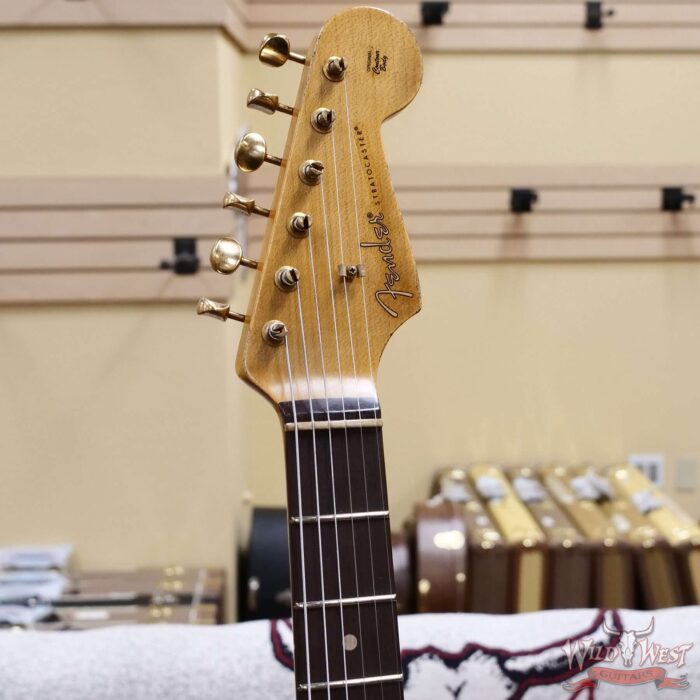 Fender Custom Shop Wild West Guitars 25th Anniversary 1960 Stratocaster Hardtail Madagascar Rosewood Fingerboard Heavy Relic 3 Tone Sunburst 7.10 LBS - Image 7