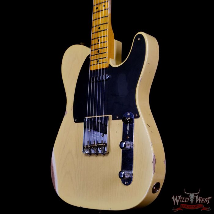 Fender Custom Shop 1951 Nocaster Ash Body Maple Neck Relic Faded Aged Nocaster Blonde 6.75 LBS - Image 2