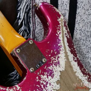 Fender Custom Shop Wild West Pink Lightning Stratocaster Floyd Rose HSH Rosewood Fingerboard 22 Frets Heavy Relic Lipstick Pink Metallic 7.95 lbs - Image 13
