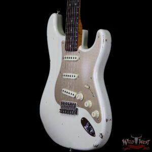 Fender Custom Shop 30th Anniversary LTD 1960 Roasted Stratocaster Relic Birdseye Neck Aged Olympic White - Image 2