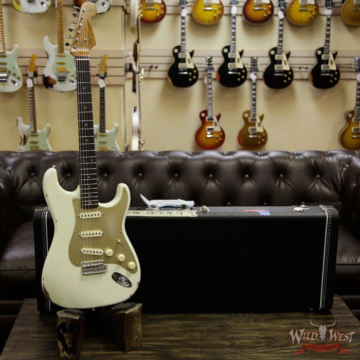 Fender Custom Shop 30th Anniversary LTD 1960 Roasted Stratocaster Relic Birdseye Neck Aged Olympic White - Image 11