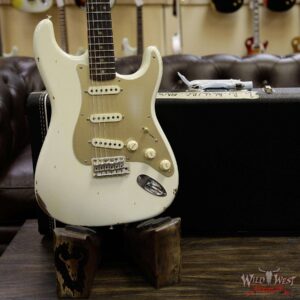 Fender Custom Shop 30th Anniversary LTD 1960 Roasted Stratocaster Relic Birdseye Neck Aged Olympic White - Image 12