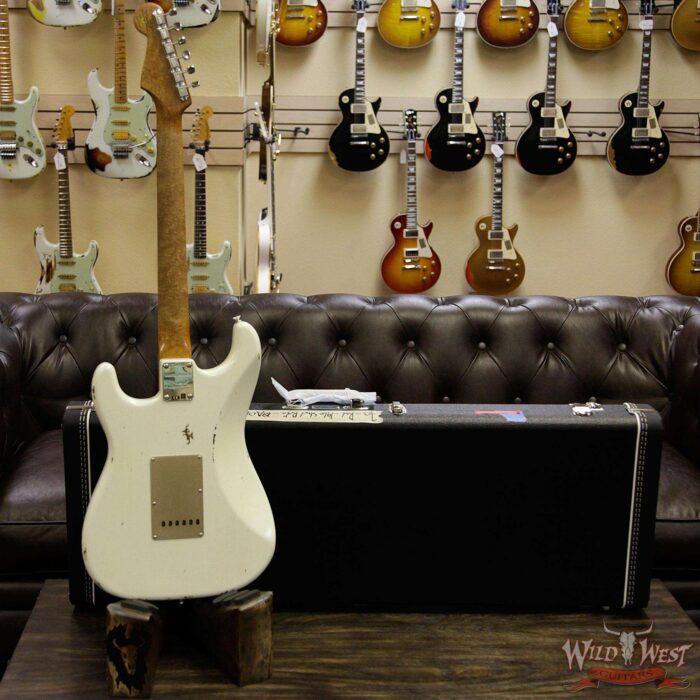 Fender Custom Shop 30th Anniversary LTD 1960 Roasted Stratocaster Relic Birdseye Neck Aged Olympic White - Image 13