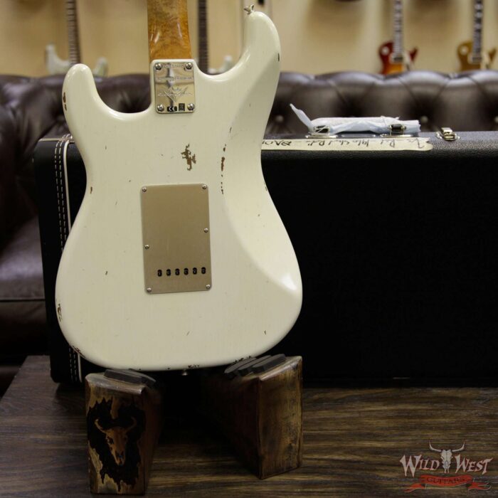 Fender Custom Shop 30th Anniversary LTD 1960 Roasted Stratocaster Relic Birdseye Neck Aged Olympic White - Image 14