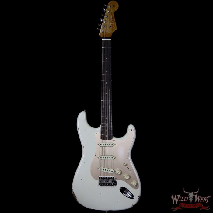 Fender Custom Shop 30th Anniversary LTD 1960 Roasted Stratocaster Relic Birdseye Neck Aged Olympic White - Image 4