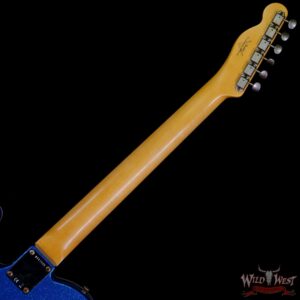 Fender Custom Shop TV Jones Telecaster Custom Bigsby Okoume Body Ebony Board Matching Headstock Journeyman Relic Blue Sparkle - Image 5