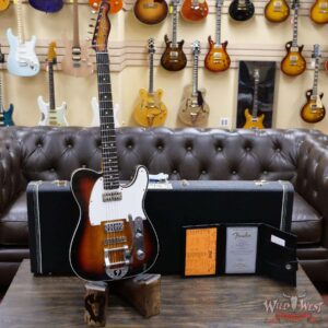 Fender Custom Shop TV Jones HH Telecaster Journeyman Relic Bigsby Okoume Body Ebony Fingerboard Matching Headstock 3Tone Sunburst - Image 6