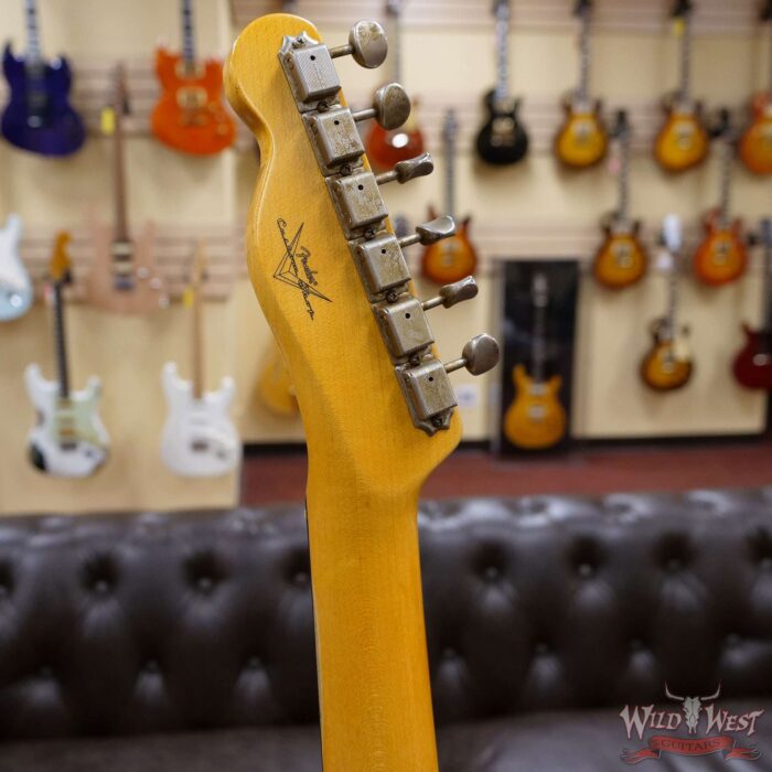 Fender Custom Shop TV Jones HH Telecaster Journeyman Relic Bigsby Okoume Body Ebony Fingerboard Matching Headstock 3Tone Sunburst - Image 10