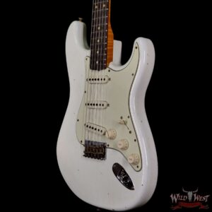 Fender Custom Shop 2021 NAMM Limited Edition 1961 Stratocaster Hardtail Hand-Wound PUs Relic Olympic White - Image 2