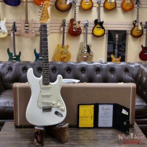 Fender Custom Shop 2021 NAMM Limited Edition 1961 Stratocaster Hardtail Hand-Wound PUs Relic Olympic White - Image 6