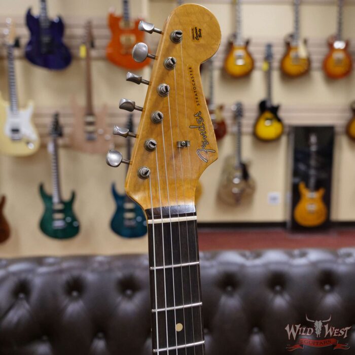 Fender Custom Shop 2021 NAMM Limited Edition 1961 Stratocaster Hardtail Hand-Wound PUs Relic Olympic White - Image 7