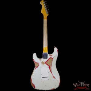 Fender Custom Shop White Lightning 2.0 HSS Stratocaster Heavy Relic Rosewood 22 Frets OWT over Torino Red - Image 6