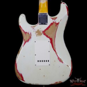 Fender Custom Shop White Lightning 2.0 HSS Stratocaster Heavy Relic Rosewood 22 Frets OWT over Torino Red - Image 7