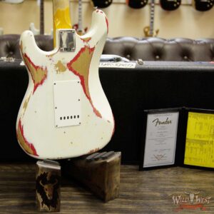 Fender Custom Shop White Lightning 2.0 HSS Stratocaster Heavy Relic Rosewood 22 Frets OWT over Torino Red - Image 15
