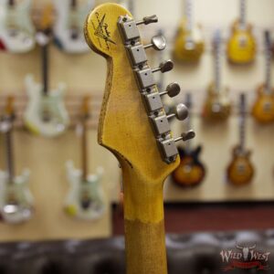 Fender Custom Shop Wild West Exclusive White Lightning Floyd Rose HSS Stratocaster Heavy Relic Maple Neck 21 Frets Torino Red - Image 9