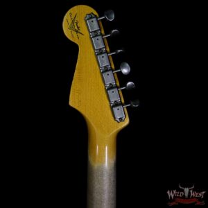 Fender Custom Shop White Lightning Floyd Rose 21 HSS Stratocaster Heavy Relic Olympic White / Black - Image 10