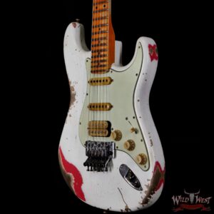 Fender Custom Shop Wild West White Lightning Stratocaster Floyd Rose Heavy Relic Maple Fingeboard Fiesta Red - Image 2