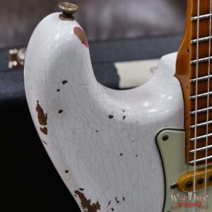 Fender Custom Shop Wild West White Lightning Stratocaster Floyd Rose Heavy Relic Maple Fingeboard Fiesta Red - Image 9