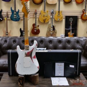 Fender Custom Shop Wild West White Lightning Stratocaster Floyd Rose Heavy Relic Maple Fingeboard Fiesta Red - Image 10