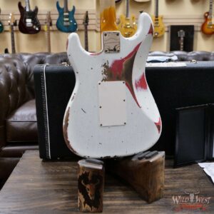 Fender Custom Shop Wild West White Lightning Stratocaster Floyd Rose Heavy Relic Maple Fingeboard Fiesta Red - Image 12