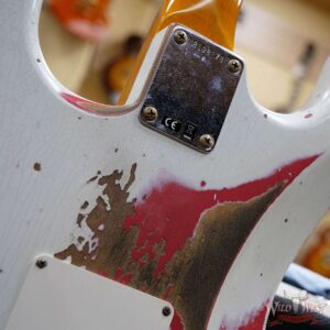 Fender Custom Shop Wild West White Lightning Stratocaster Floyd Rose Heavy Relic Maple Fingeboard Fiesta Red - Image 13