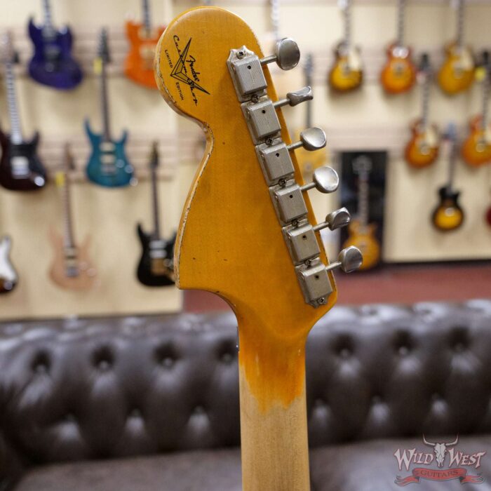 Fender Custom Shop Wild West White Lightning Stratocaster Floyd Rose Heavy Relic Maple Fingeboard Fiesta Red - Image 11